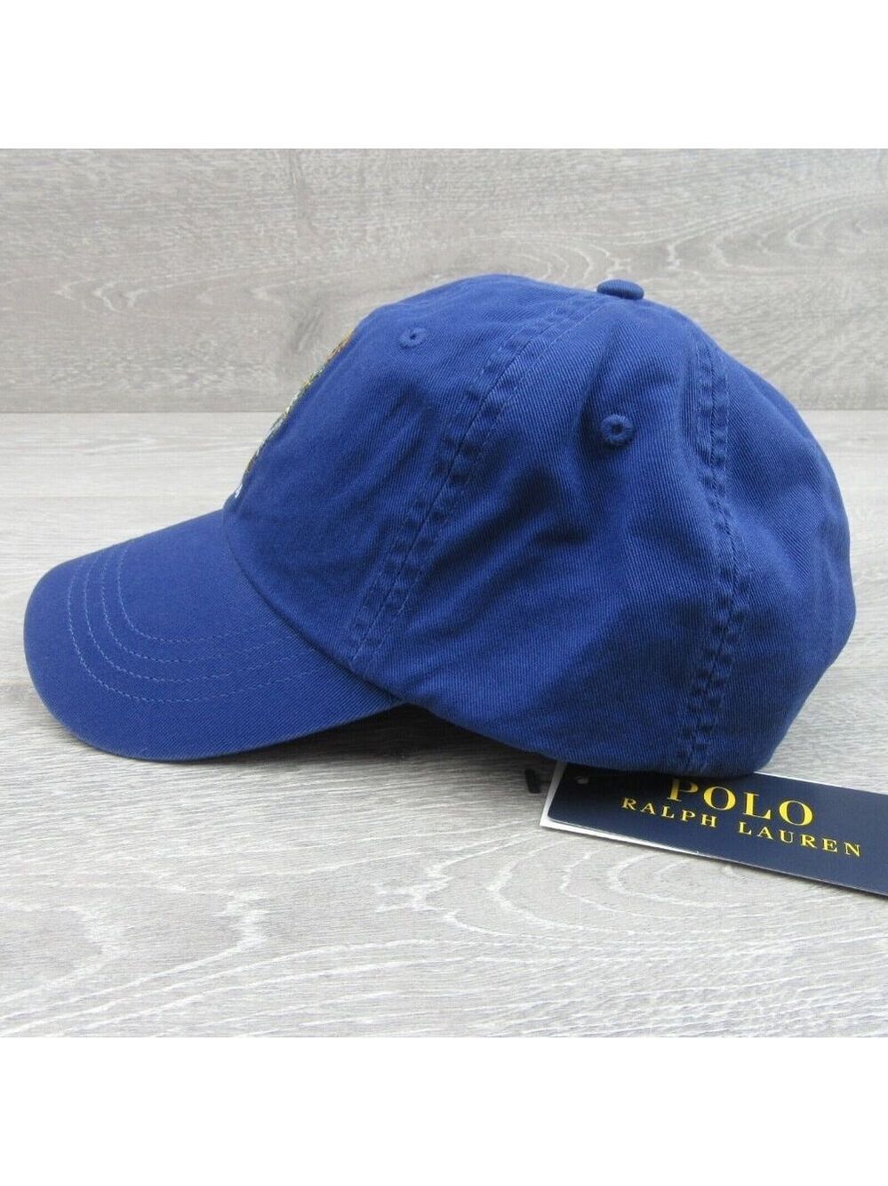 Polo Ralph Lauren Bear Twill Ball Cap Hat Royal Blue OS Adjustable NEW - Picture 5 of 13